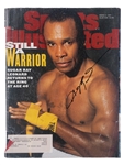 Boxing Champions Signed 8 x 10 Photos (7) With Sugar Ray Leonard, Larry Holmes and Oscar De La Hoya (BAS)
