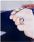 Duke Snider Signed 8 x 10 Photos – Incl. Photo of His Baseball Hall of Fame Ring! (BAS)