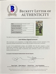 Jack Nicklaus Signed “Nicklaus Putters” Brochure Plus 8 x 10 Photo (BAS)