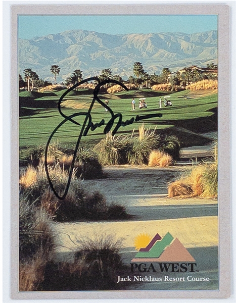 Jack Nicklaus Signed Scorecard (BAS) Plus 8 x 10 Photo