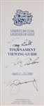 Male and Female Golf Superstars Signed Scorecard Collection of 15 (BAS) (Each Comes With 8 x 10 of Golfer) Incl. Lee Trevino, Fred Couples, David Duval and Others