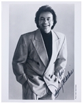 Singers and Composers Signed Photo Collection of 8 (BAS) Incl. Johnny Mathis, Marvin Hamlisch and Others