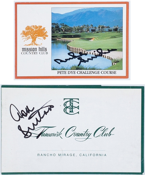 Baseball Hall of Famer & Superstars Signed Golf Scorecards (6) (BAS) – Incl. Duke Snider and Johnny Bench