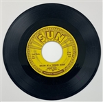 Johnny Cash Sun Records 45 RPM Singles Collection of Four Incl. Sun 241 ”I Walk the Line” and Sun 281 “Big River”