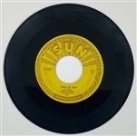 Johnny Cash Sun Records 45 RPM Singles Collection of Four Incl. Sun 241 ”I Walk the Line” and Sun 281 “Big River”