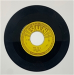 Johnny Cash Sun Records 45 RPM Singles Collection of Four Incl. Sun 241 ”I Walk the Line” and Sun 281 “Big River”
