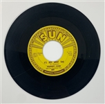 Johnny Cash Sun Records 45 RPM Singles Collection of Four Incl. Sun 241 ”I Walk the Line” and Sun 281 “Big River”