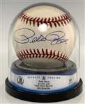 Pete Rose Single Signed Basball (ONL Giamatti) (BAS Encapsulated GEM MINT 10)