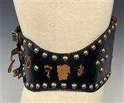 Elvis Presley Owned Motorcycle Belt with EP Monogrammed and Pasaryu Karate FIST - Gifted to a Worker at Graceland