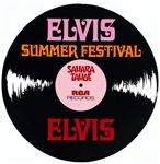 1976 Sahara Tahoe Elvis Presley Collection with Original Concert Photo, Small “Summer Festival” Sign and Tahoe Ashtray, Dice, Chips and Drink Stirrers (13 Items)
