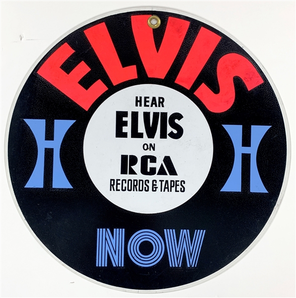 1970s “ELVIS NOW” Las Vegas Hilton Large Ceiling Hanger – A HIGH-GRADE Example of the 17-Inch Version