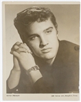 1955 Elvis Presley Signed and Inscribed Sun Records Promotional Photo – A Rare Examples Signed ON THE FRONT!