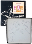 Incredible 1969 Elvis Presley Opening Night Complete VIP Box Set Signed by Elvis Presley, Priscilla Presley, Vernon Presley, Colonel Tom Parker, James Burton and Six Others! (BAS)