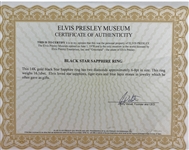 Elvis Presley Stage Worn Diamond and Black Star Sapphire Gold Ring – with Strong Photo Evidence - Former Jimmy Velvet Collection