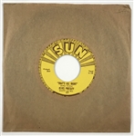 Super-Clean 1954 Sun Records 209 Unplayed “File Copy” 45 Single of Elvis Presley’s “That’s All Right” - From Sun Records Promotions Manager Cecil Scaife