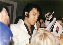 Elvis Presley Signed 1969 Las Vegas International Hotel Concert Menu - Signed Backstage in 1969 (BAS)