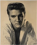 Group of Four Elvis Presley Studio-Issued News Service Photos Promoting <em>Love Me Tender</em>, “Suspicious Minds” and 1969 Las Vegas Concerts