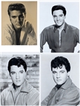 Group of Four Elvis Presley Studio-Issued News Service Photos Promoting <em>Love Me Tender</em>, “Suspicious Minds” and 1969 Las Vegas Concerts