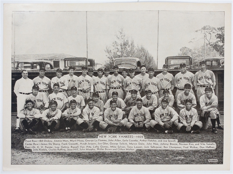 1936 R311 National Chicle Premium New York Yankees (Glossy) – Stunning Near Mint Condition