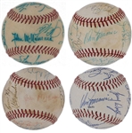 Group of Eight 1945 to 1980 Boston Red Sox Team Signed Baseballs (BAS)