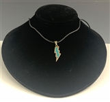 Elvis Presley Owned Silver and Turquoise Lightning Bolt Necklace - Given to His Cousin Patsy Presley
