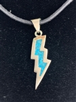 Elvis Presley Owned Silver and Turquoise Lightning Bolt Necklace - Given to His Cousin Patsy Presley