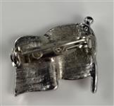 Elvis Presley Owned Silver American Flag Pin -  Given to His Cousin Patsy Presley