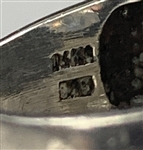 Elvis Presley Owned 14K Gold and Sterling Silver Ring with a Massive Clear Stone - Given to His Cousin Patsy Presley