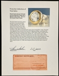 Elvis Presley Owned 14K Gold and Sterling Silver Ring with a Massive Clear Stone - Given to His Cousin Patsy Presley