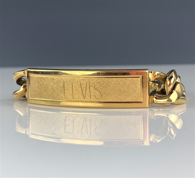Elvis Presley Owned Monogrammed “ELVIS” ID Bracelet - Given to His Cousin Patsy Presley