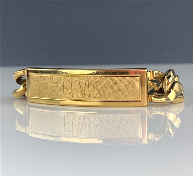 Elvis Presley Owned Monogrammed “ELVIS” ID Bracelet - Given to His Cousin Patsy Presley