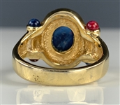 Elvis Presley Owned Gold Colored and Bejeweled Ring Given to His Cousin Patsy Presley