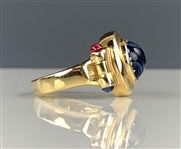 Elvis Presley Owned Gold Colored and Bejeweled Ring Given to His Cousin Patsy Presley