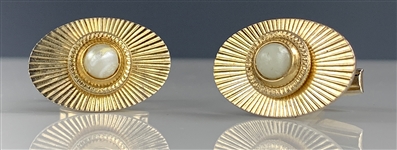 Elvis Presley Owned Pearl Cufflinks - Given to His Cousin Patsy Presley