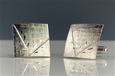Elvis Presley Owned Flower Stems Sterling Silver Cufflinks Given to His Cousin Patsy Presley