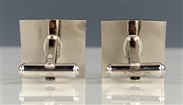 Elvis Presley Owned Flower Stems Sterling Silver Cufflinks Given to His Cousin Patsy Presley
