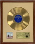 RIAA Gold Record Award for The Rolling Stones 1970 Live LP <em>Get Yer Ya-Ya's Out!</em>  - “Presented to Charlie Watts” - Certified in 1970 – Early White Linen Matte Style