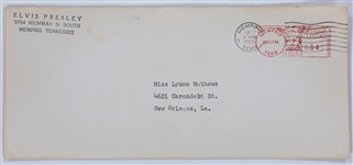 Collection of Seven Elvis Presley Fan Response Letters and Original Envelopes, Incl. 1959 Army Fan Letter