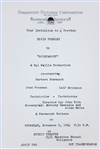 1964 <em>Roustabout</em> Preview Invitations (2 Different) Plus Original Paramount File Documents Concerning the Previews
