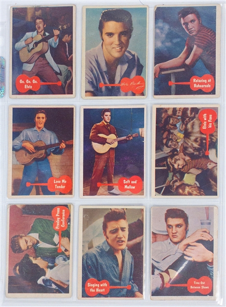 1956 Topps "Elvis Presley" Complete Set of Bubble Gum Cards (66)