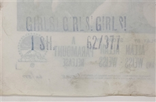 1962 <em>Girls! Girls! Girls!</em> One Sheet Movie Poster – Starring Elvis Presley