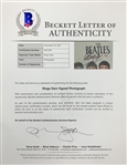 Ringo Starr Signed (With a Star!) Photo of The Beatles 45 Sleeve “From Me to You”  (BAS)