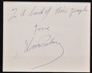 Elvis Presley Handwritten and Signed Note “To a bunch of nice people. Love, Elvis Presley” from Dec. 1970 Visit to Lee County Sheriff's Office