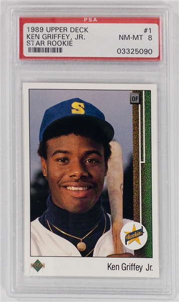 1989 Upper Deck #1 Ken Griffey, Jr. -  PSA NM-MT 8