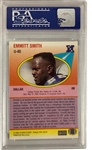 Emmitt Smith Signed Football and 1990 Fleer Update #U-40 Emmitt Smith PSA GEM MINT 10