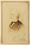 Robert E. Lee Signed Carte-de-Visite – Mathew Brady Portrait Taken at Lee's Last Meeting with Grant!