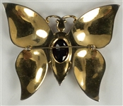 Rita Hayworth Large Gold Butterfly Broach from Her Personal Wardrobe