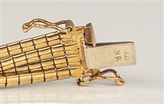 Ella Fitzgerald 18K Gold Bracelet with Diamond and Five Black Star Sapphires from Her Personal Wardrobe