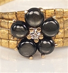Ella Fitzgerald 18K Gold Bracelet with Diamond and Five Black Star Sapphires from Her Personal Wardrobe