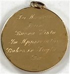 Annette Funicello Large One-of-a Kind Gold Charm from 1961 <em>Babes in Toyland</em> Publicity Tour - From Her 2015 Estate Charity Sale